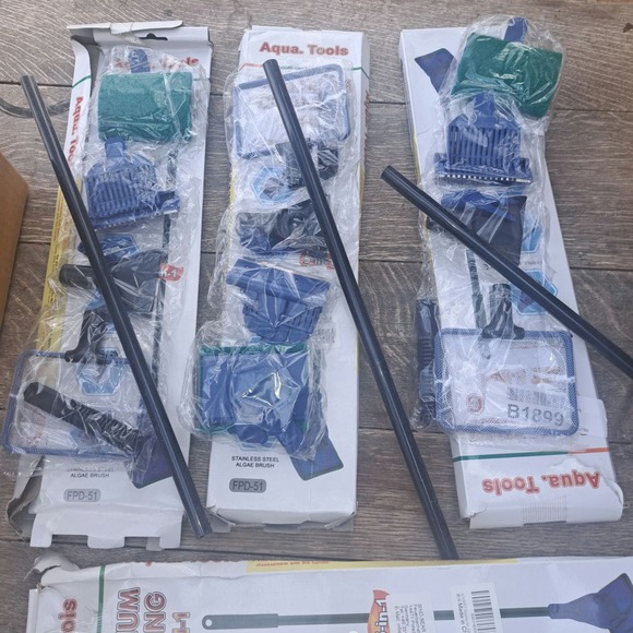 THREE NEW 5 in 1 Aquarium/Fish Tank Cleaning Tools Set Algae Sifter - Picture 3 of 5